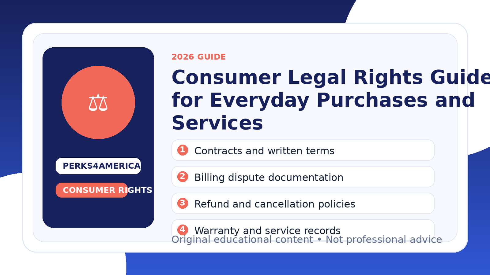 Consumer Legal Rights Guide for Everyday Purchases and Services