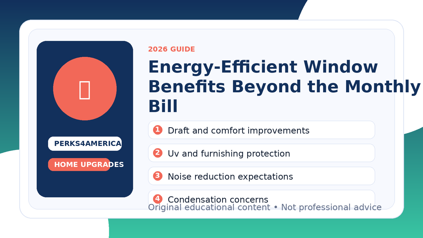 Energy-Efficient Window Benefits Beyond the Monthly Bill