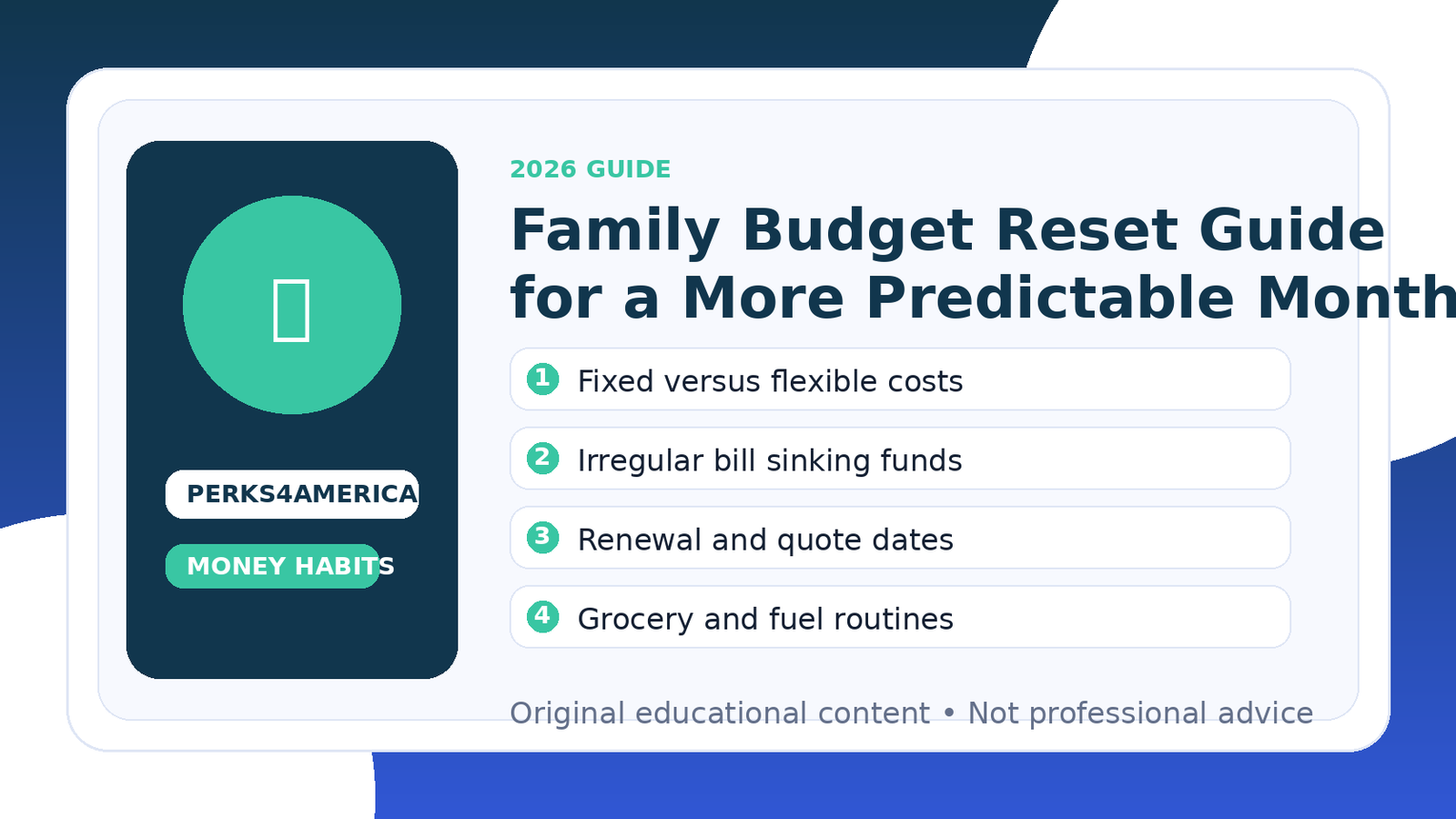 Family Budget Reset Guide for a More Predictable Month
