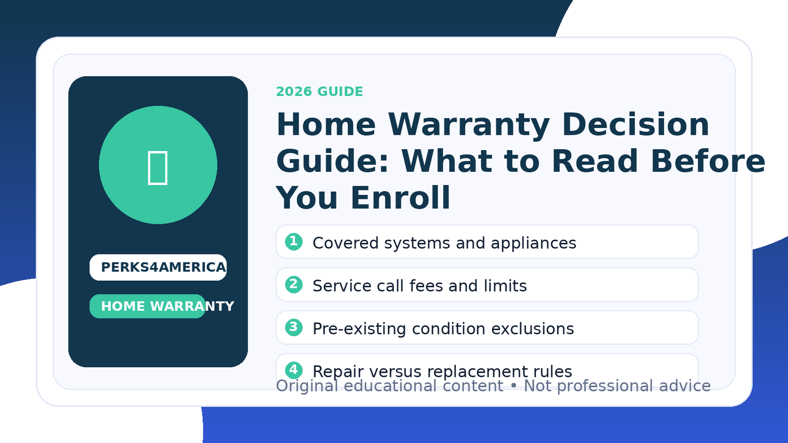 Home Warranty Decision Guide: What to Read Before You Enroll