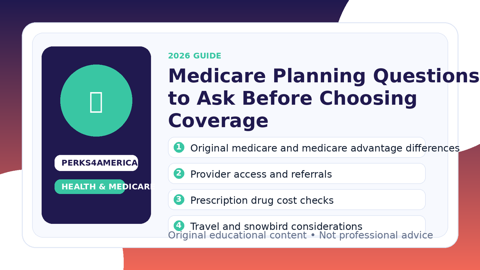 Medicare Planning Questions to Ask Before Choosing Coverage