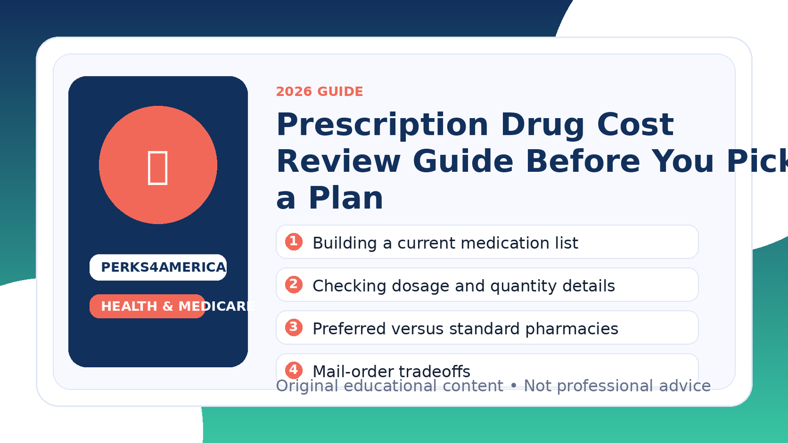 Prescription Drug Cost Review Guide Before You Pick a Plan