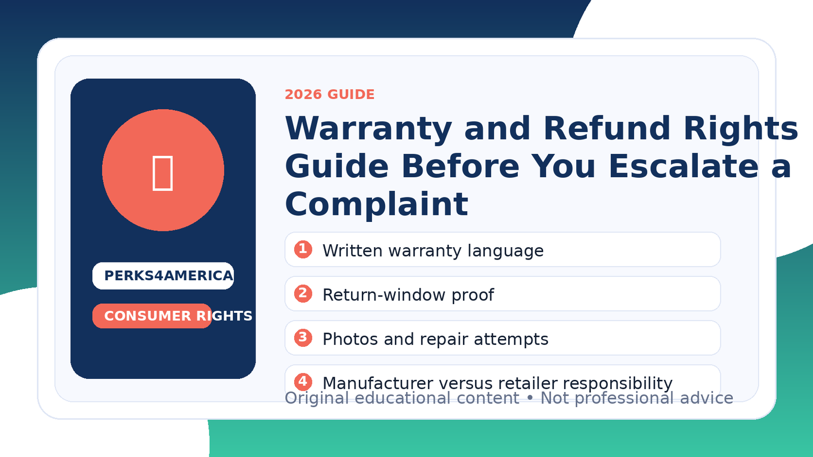 Warranty and Refund Rights Guide Before You Escalate a Complaint