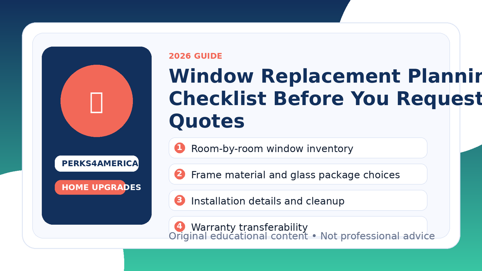 Window Replacement Planning Checklist Before You Request Quotes